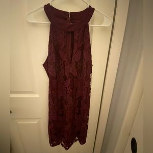 Windsor Halter Key Hole Neck Floral Lace Dress, size Large. Worn once.